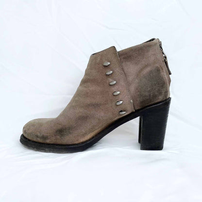 rag & bone alwyn studded heeled suede bootie - size 38.5