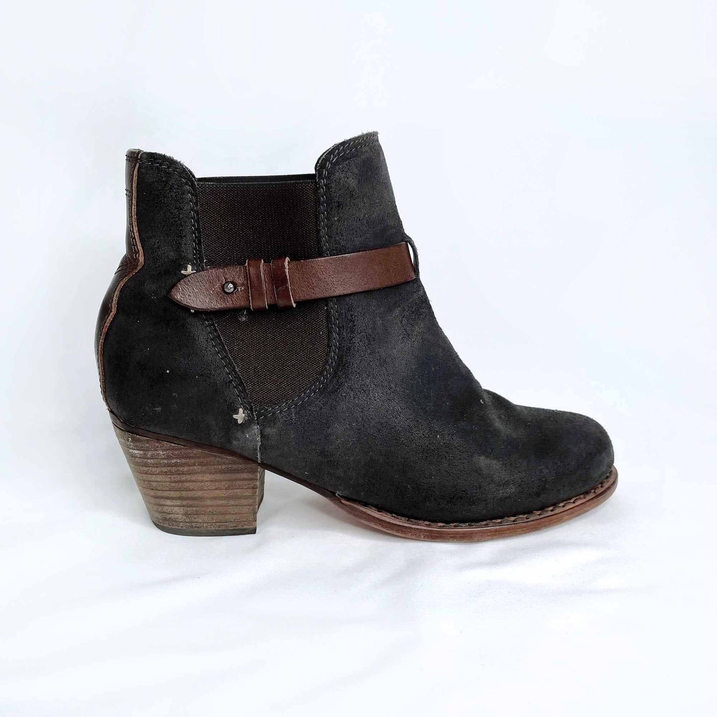 rag & bone durham brushed leather harness boot - size 38