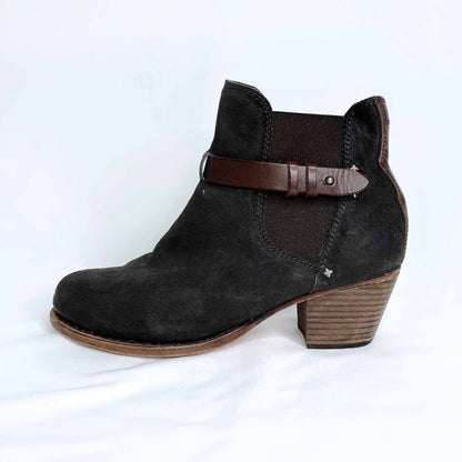 rag & bone durham brushed leather harness boot - size 38