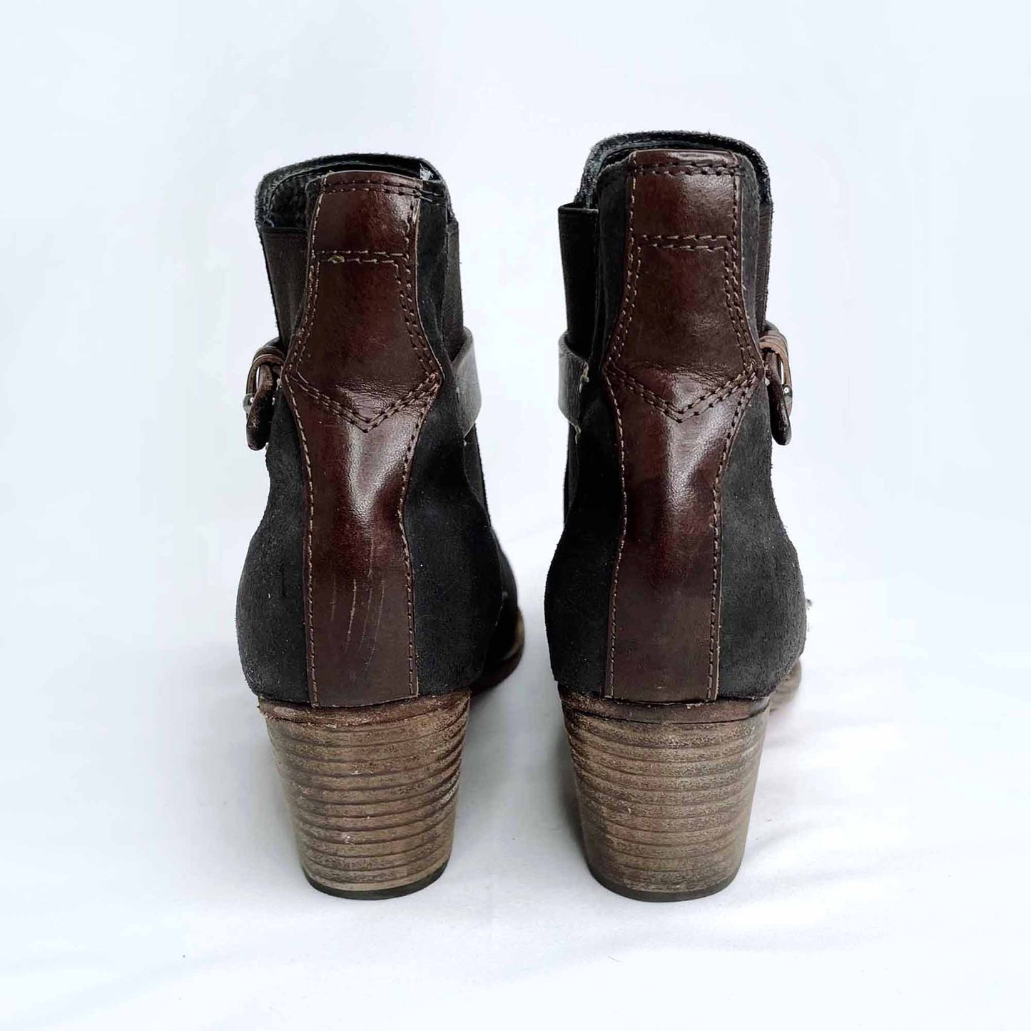 rag & bone durham brushed leather harness boot - size 38