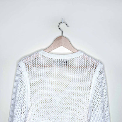rag & bone cotton v-neck loose knit sweater - size small