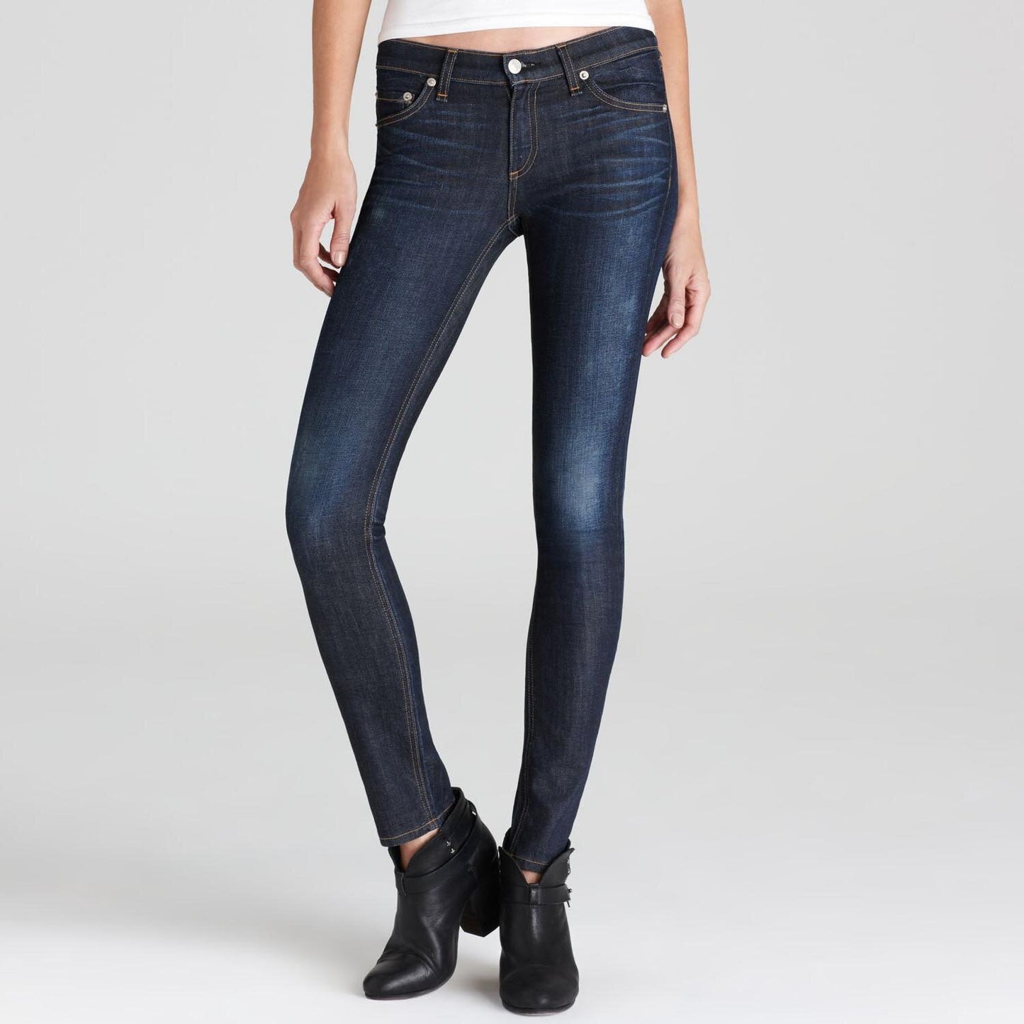 rag & bone skinny jeans in kensington wash - size 26