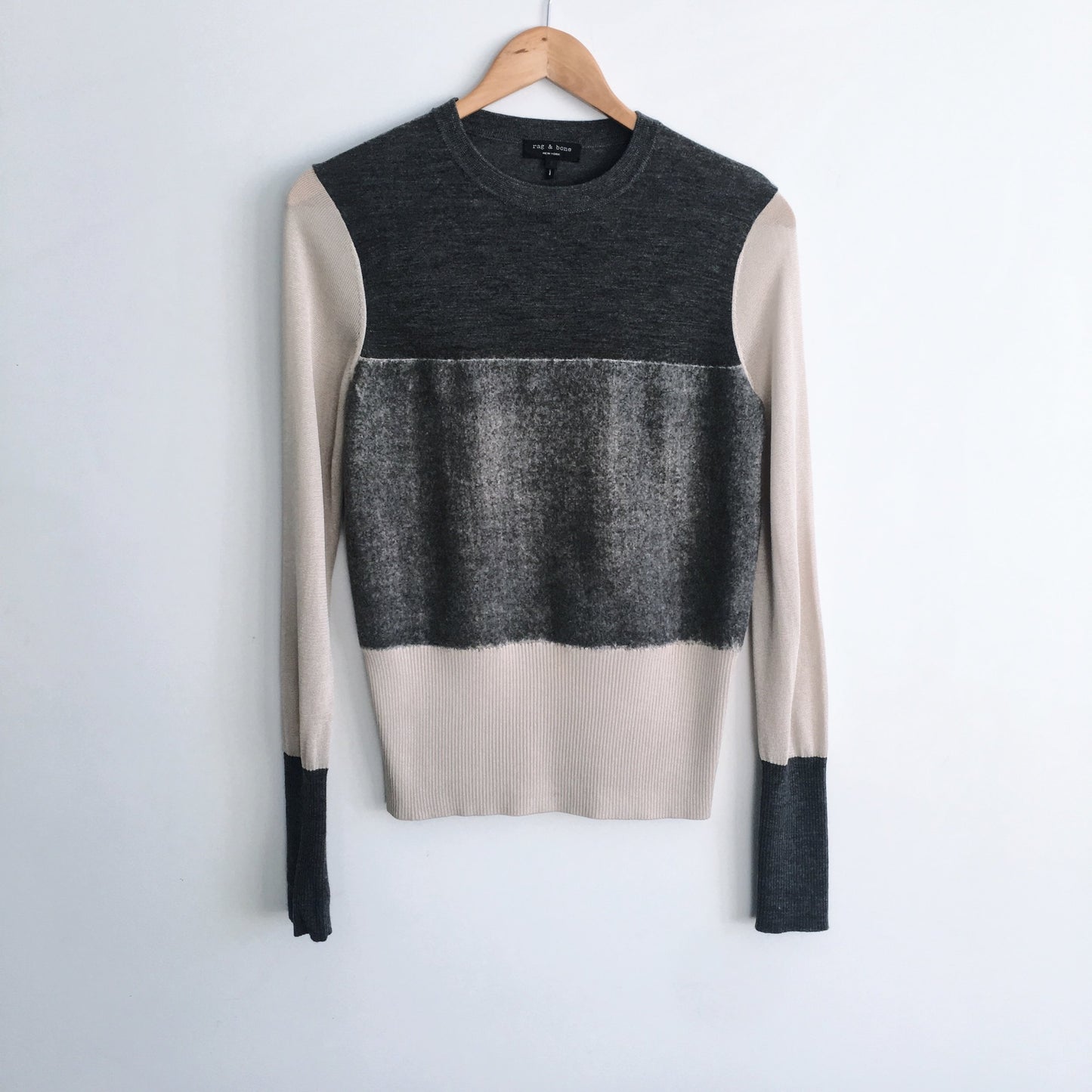 Rag &amp; Bone 'Marissa' Merino Wool Crewneck Sweater - size Small
