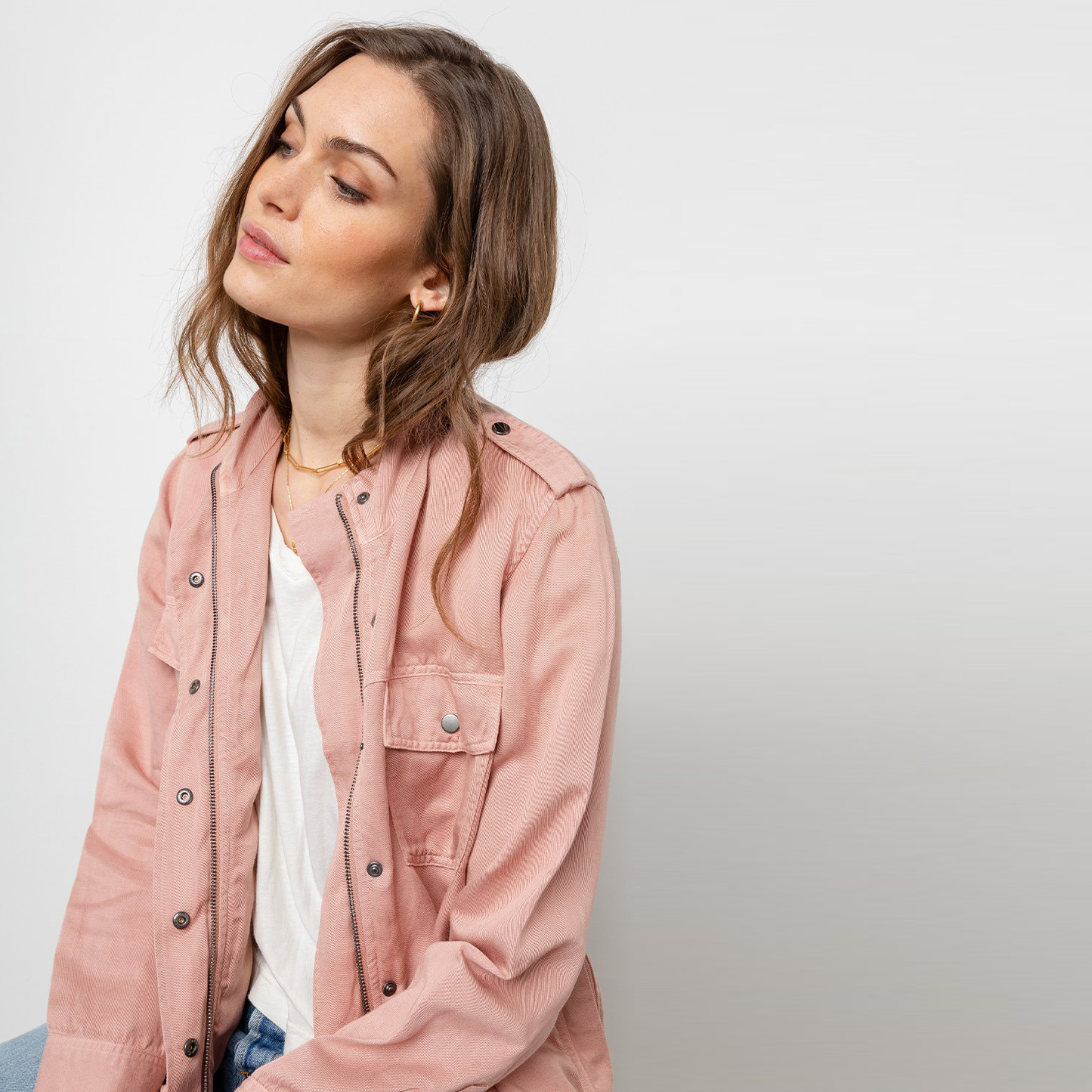 rails collins pink utility jacket - size small