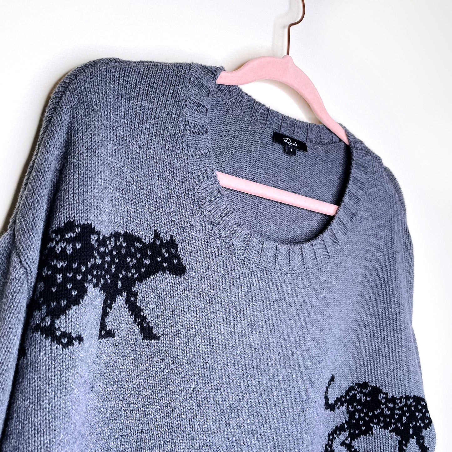 rails perci cotton-cashmere jungle cat sweater - size small