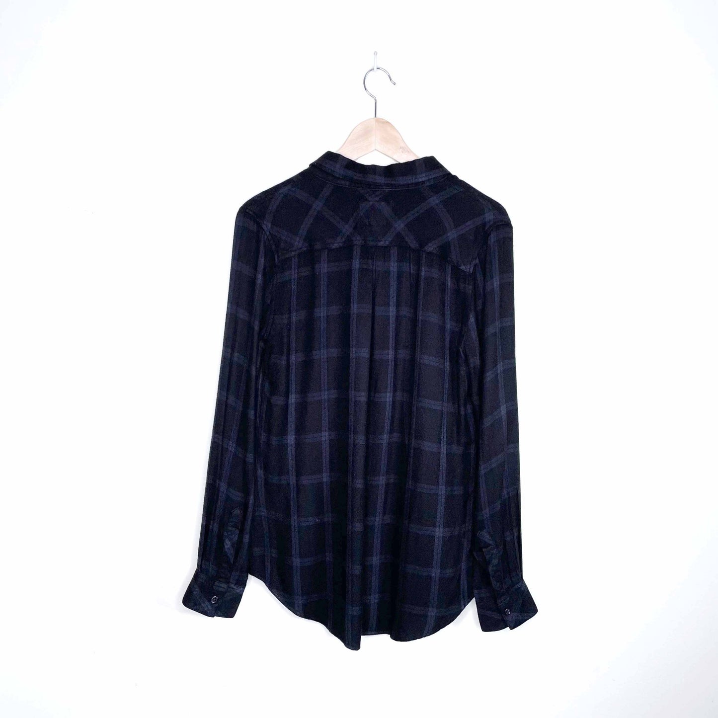 rails hunter plaid buttondown in charcoal / shadow - size medium