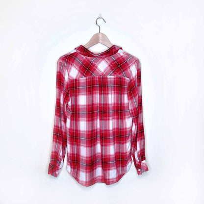 rails red plaid hunter button down - size small