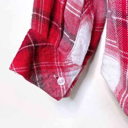 rails red plaid hunter button down - size small