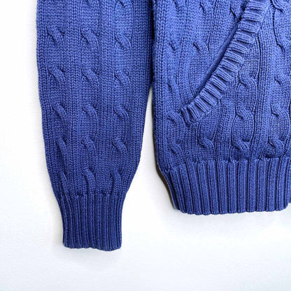 Ralph Lauren cable knit zip up hoodie - size Medium