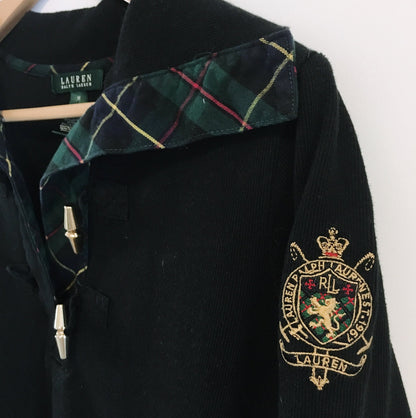 Vintage Ralph Lauren Long Sleeve Polo with Emblem - size Medium