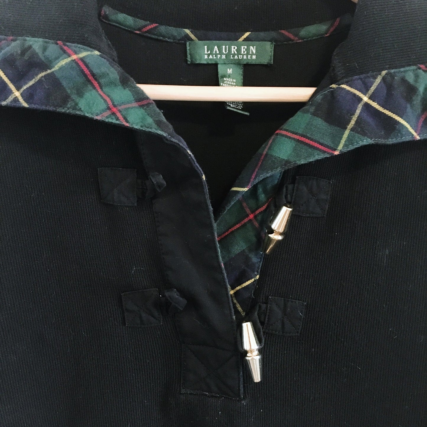 Vintage Ralph Lauren Long Sleeve Polo with Emblem - size Medium