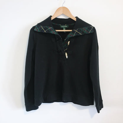 Vintage Ralph Lauren Long Sleeve Polo with Emblem - size Medium