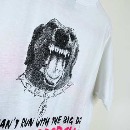 vintage 90s signed rambo monster truck tee - size small