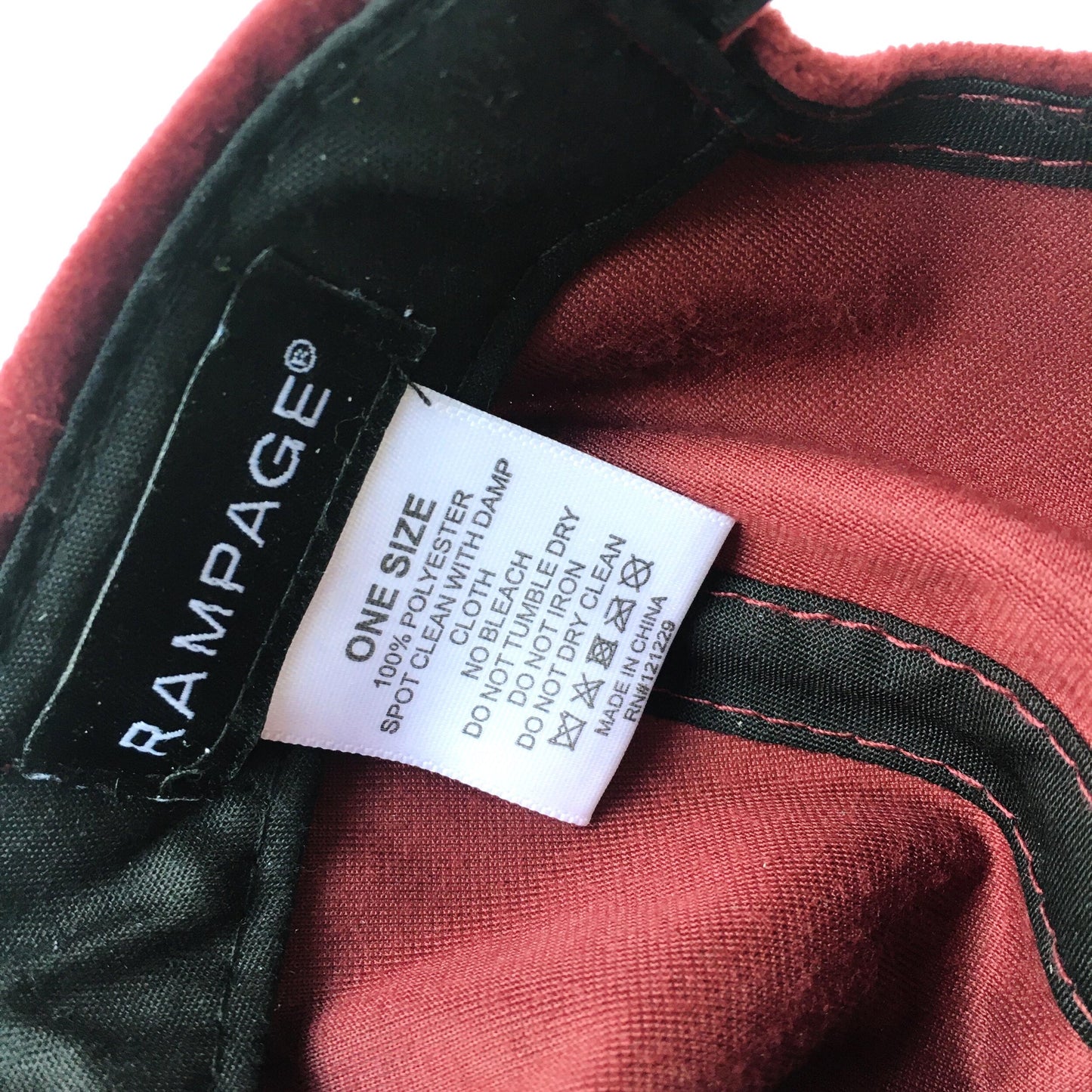 rampage red velvet baseball cap - OS