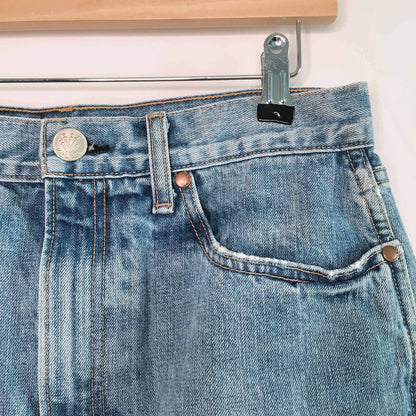 Rag &amp; Bone Moss high waisted cut-off denim skirt - size 28