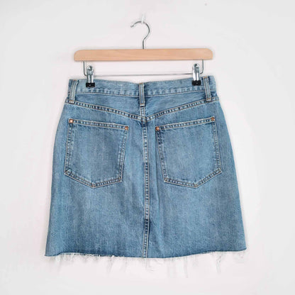 Rag &amp; Bone Moss high waisted cut-off denim skirt - size 28