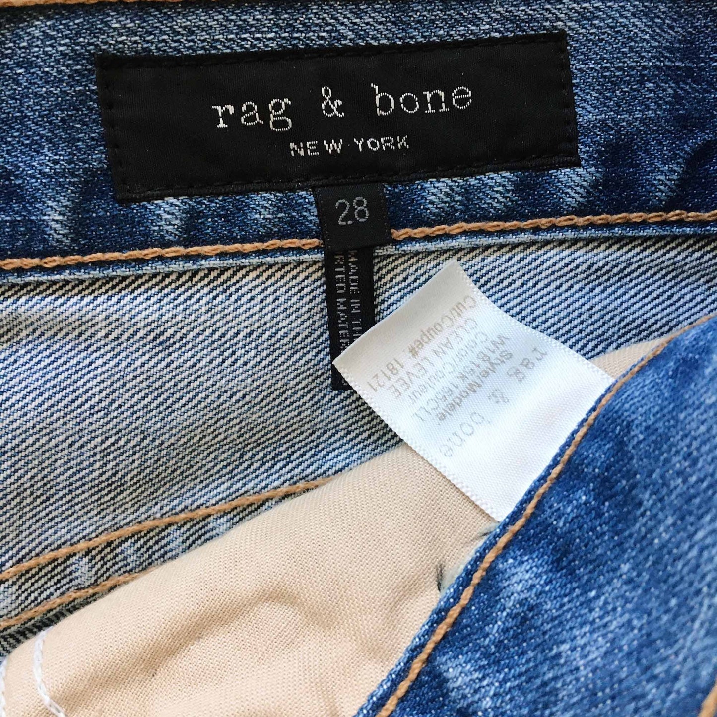 Rag &amp; Bone Moss high waisted cut-off denim skirt - size 28