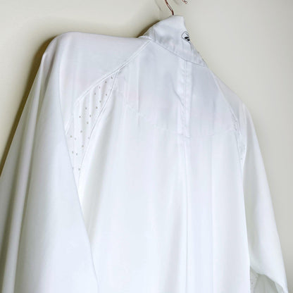 reebok rbk white full zip lined track jacket - size medium
