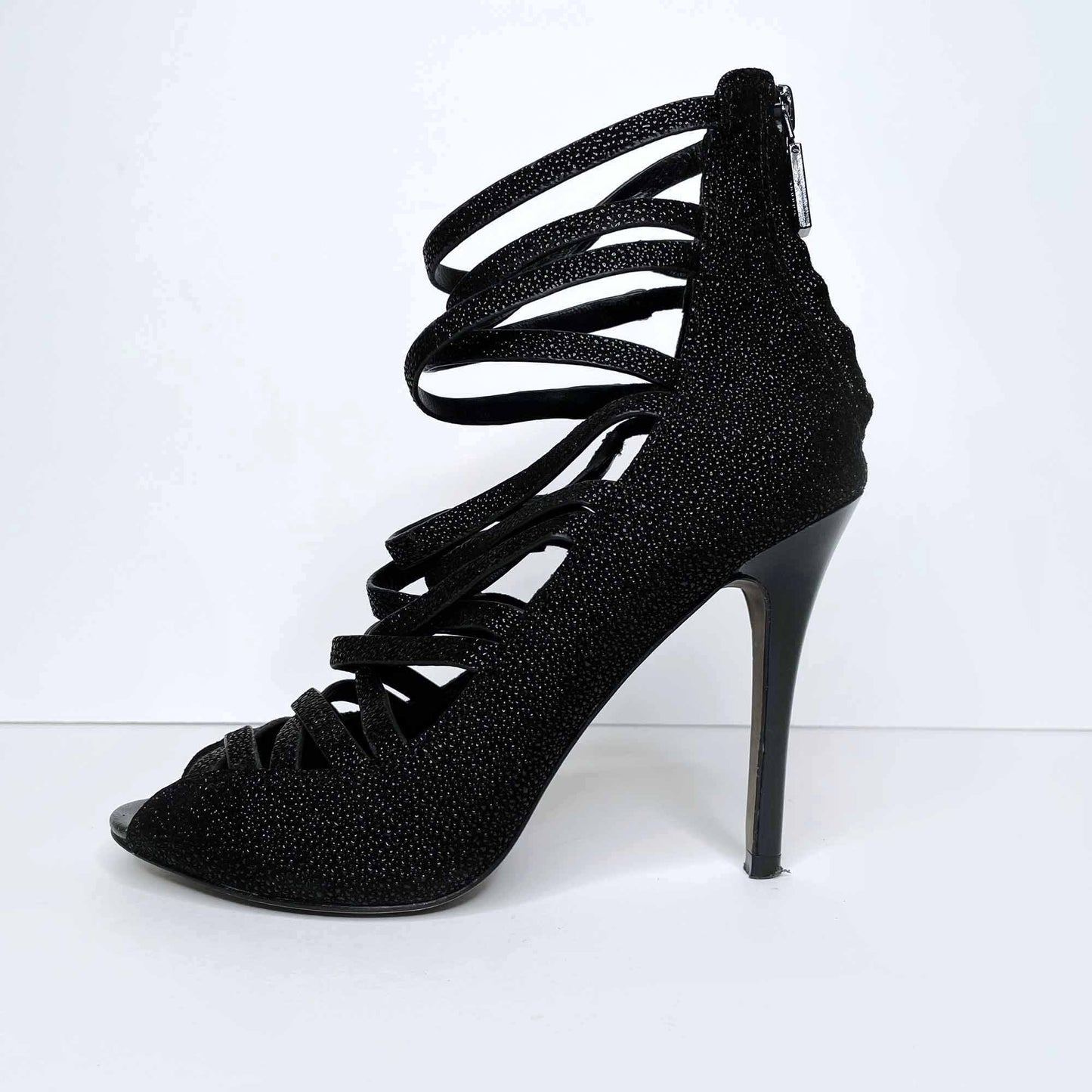 rebecca minkoff mabel strappy heel booties - size 6