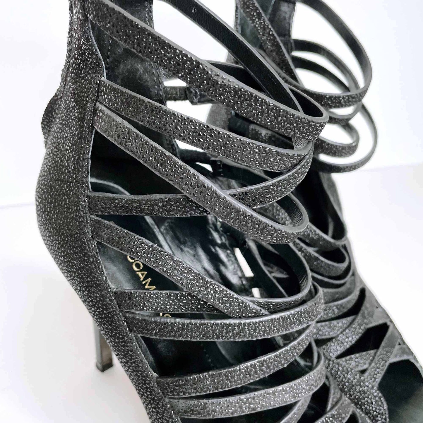 rebecca minkoff mabel strappy heel booties - size 6