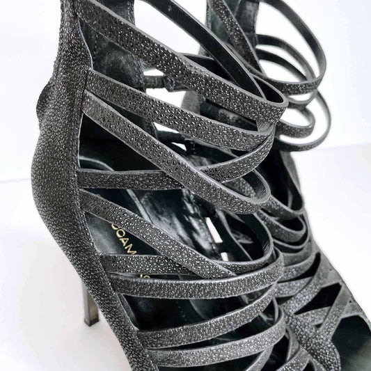 rebecca minkoff mabel strappy heel booties - size 6