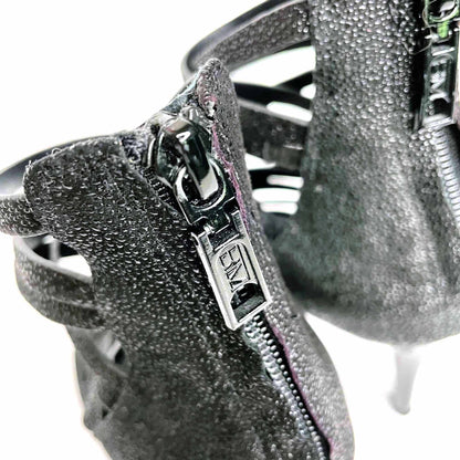 rebecca minkoff mabel strappy heel booties - size 6