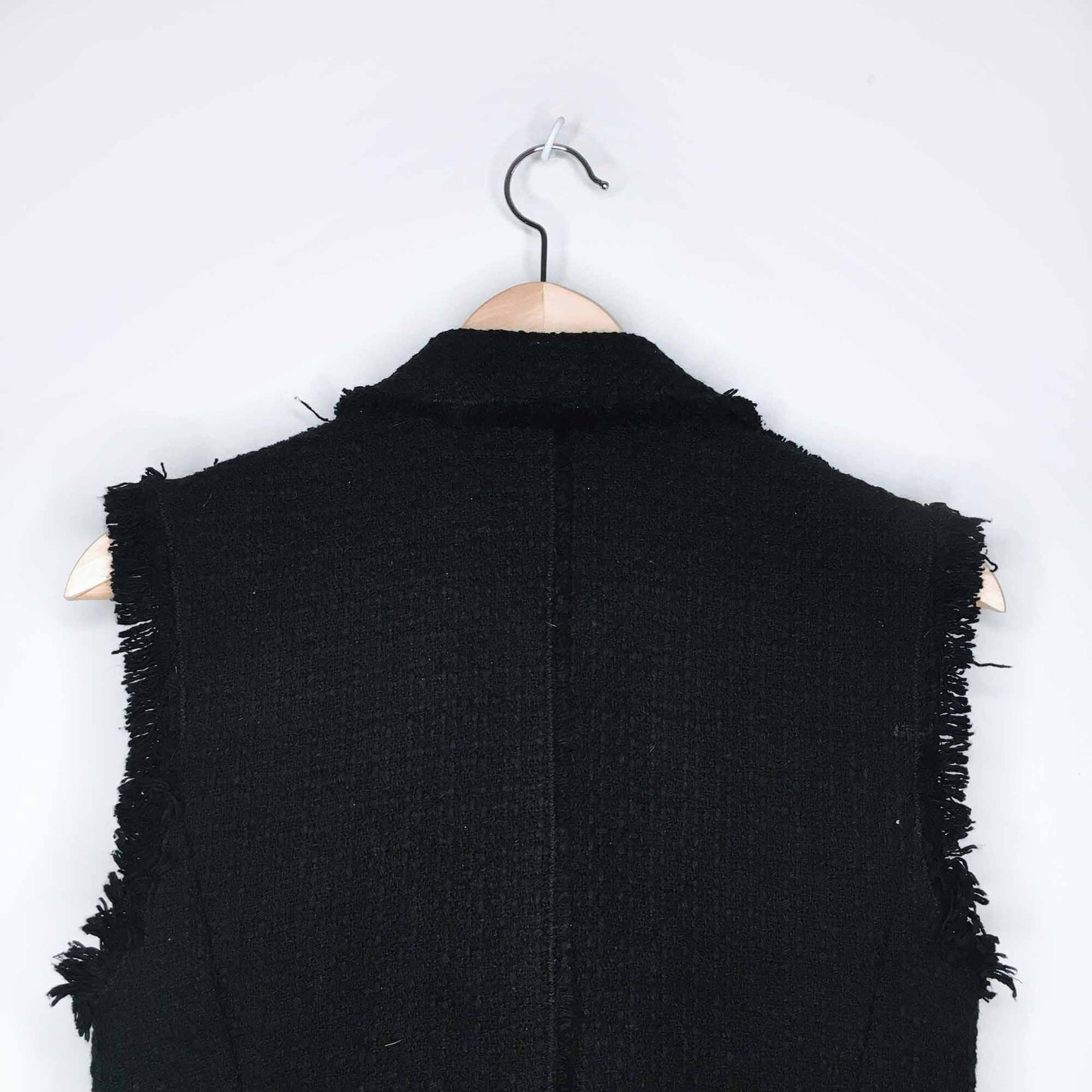 Rebecca Taylor wool tweed and leather moto vest - size 2