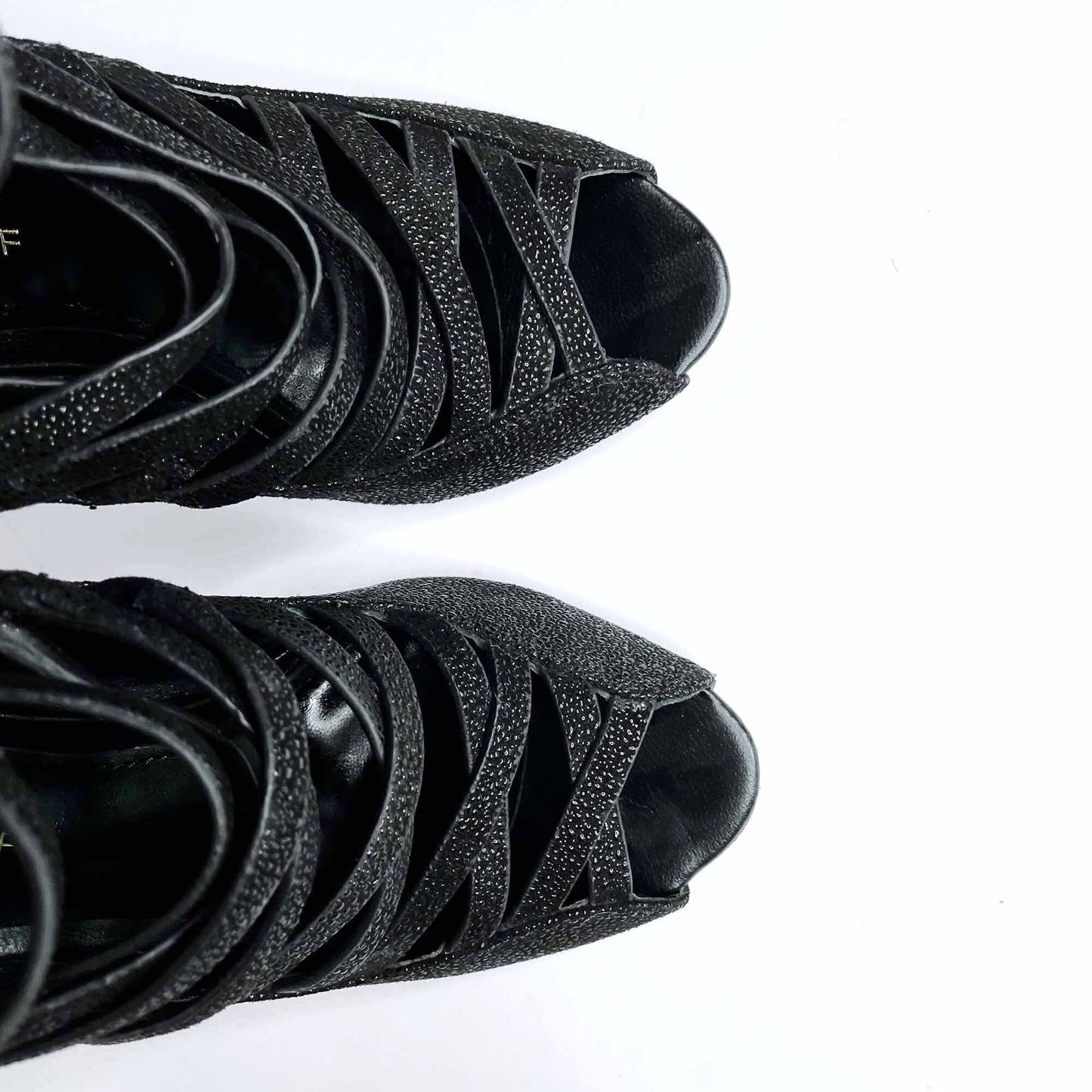 rebecca minkoff mabel strappy heel booties - size 6