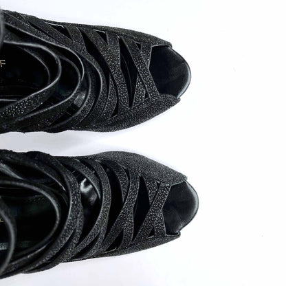 rebecca minkoff mabel strappy heel booties - size 6