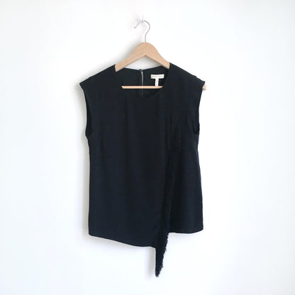 Rebecca Taylor Fringe Crepe Top - size 2
