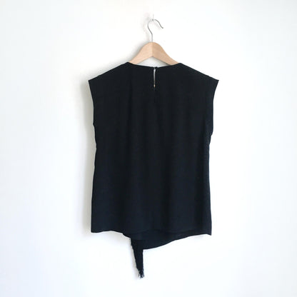 Rebecca Taylor Fringe Crepe Top - size 2