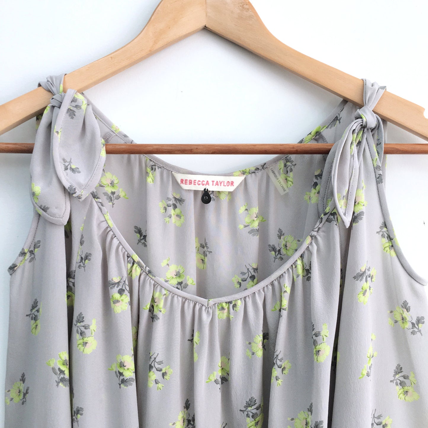 Rebecca Taylor cold shoulder tie blouse - size 0
