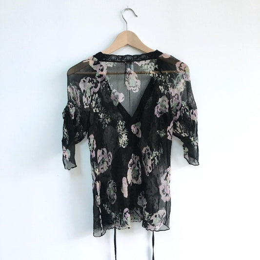 Rebecca Taylor Silk Chiffon Blouse - size 2