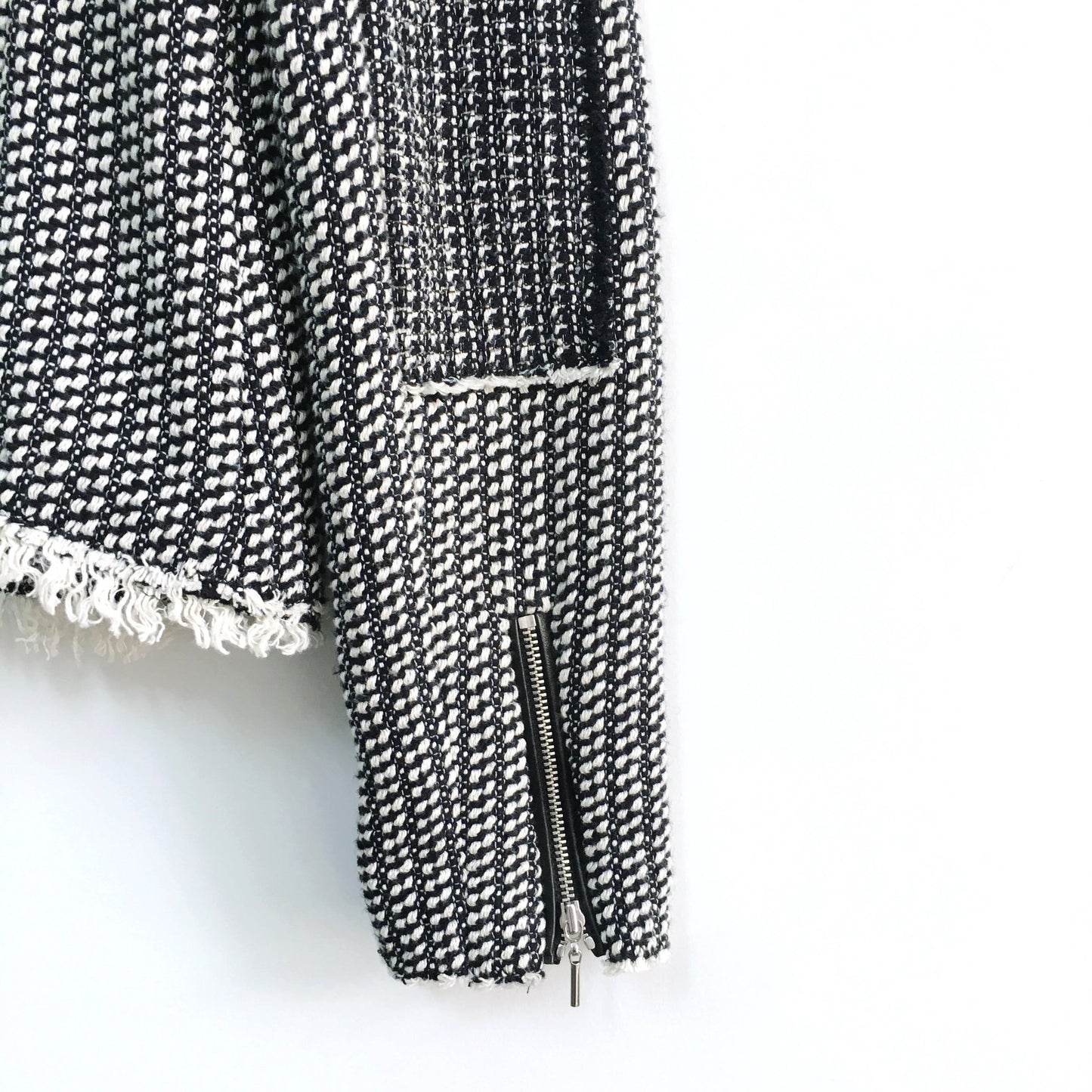 Rebecca Taylor Leather Trim Tweed Jacket - size 8