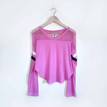 rebel yell 79 fairplay v-neck mesh panel jersey - size xs