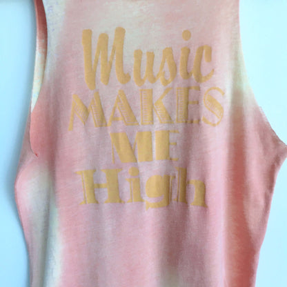 Rebel Yell music makes me high tank - size Small
