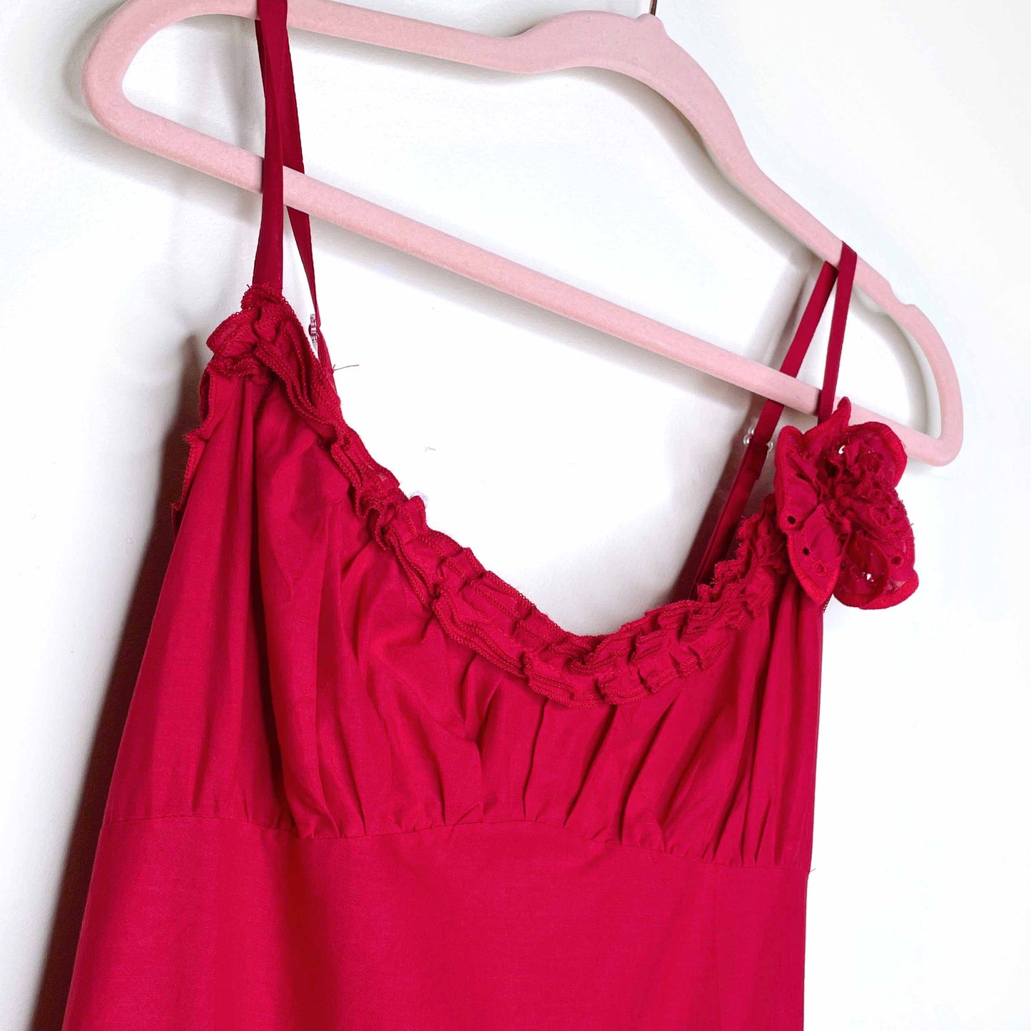 nwt kfg italy red midi dress with lace hem - size 42