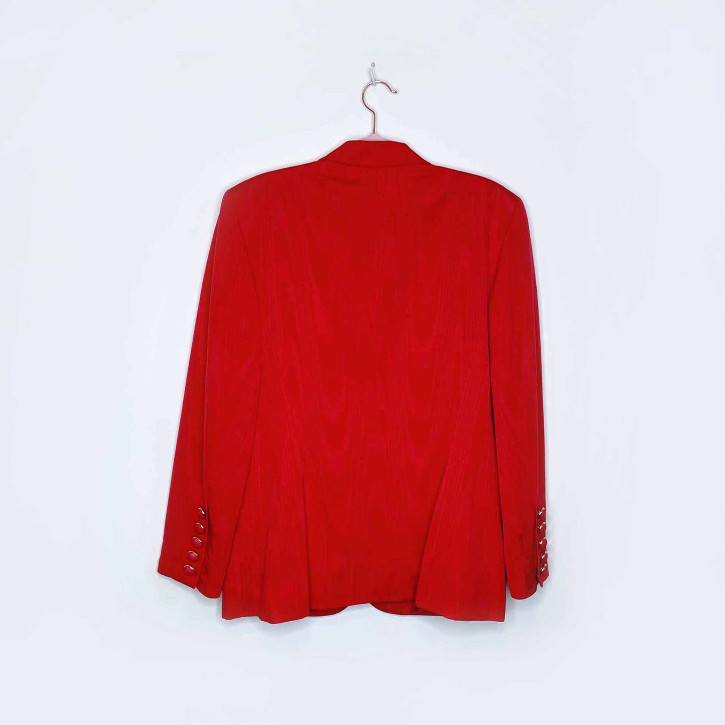 vintage escada red skirt suit set - size 40