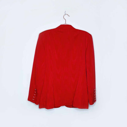 vintage escada red skirt suit set - size 40