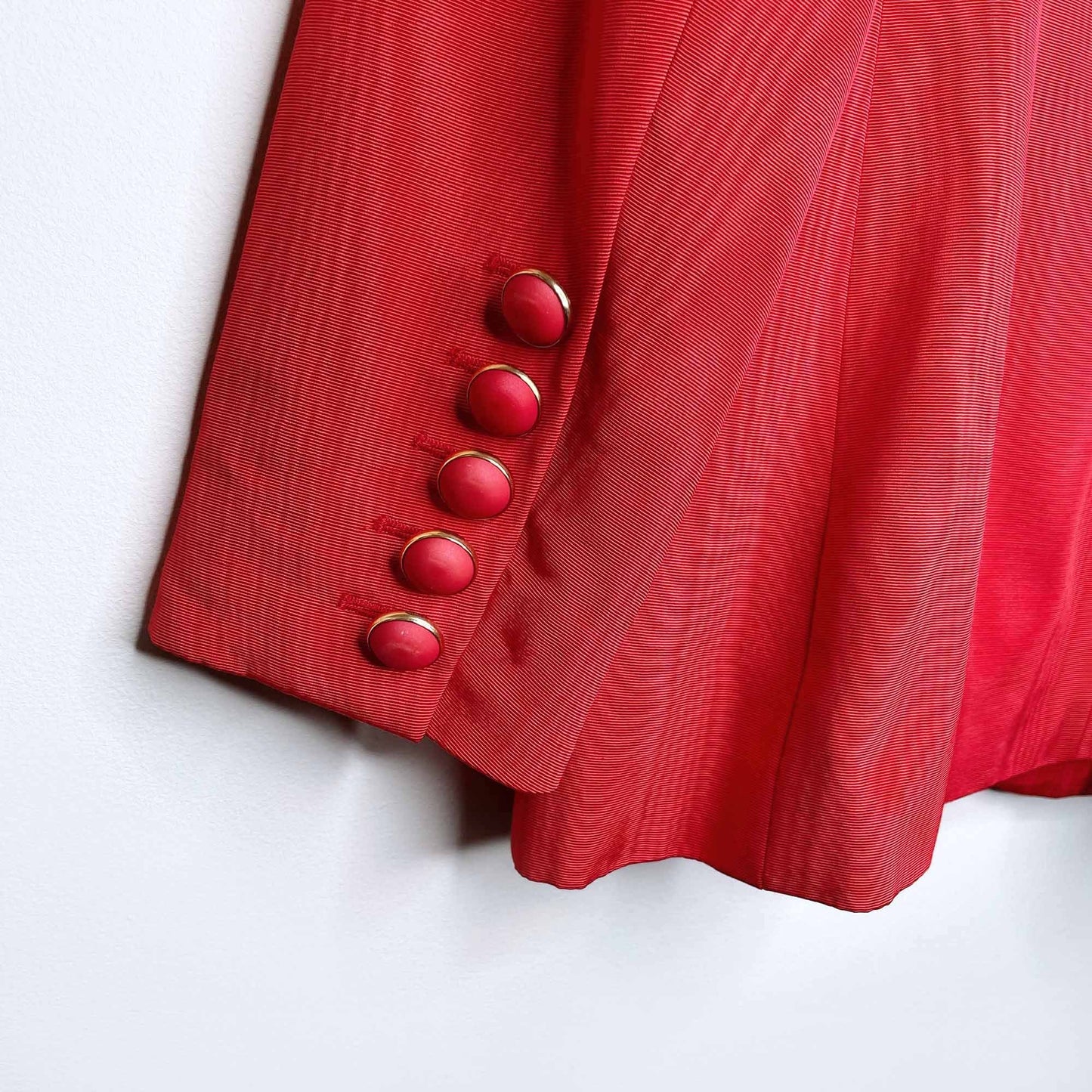 vintage escada red skirt suit set - size 40