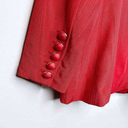 vintage escada red skirt suit set - size 40