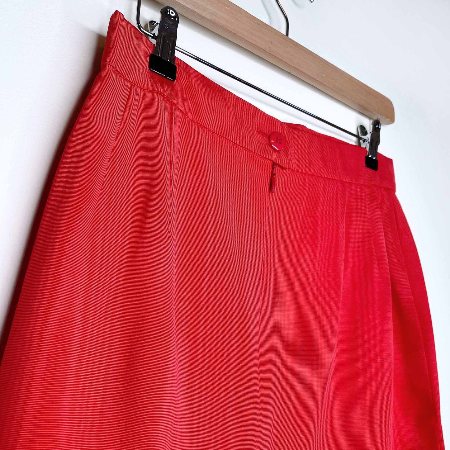 vintage escada red skirt suit set - size 40