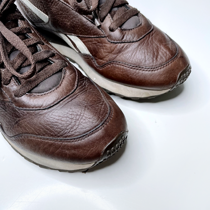 reebok brown leather royal classic jogger sneakers - size 6M / 7.5W