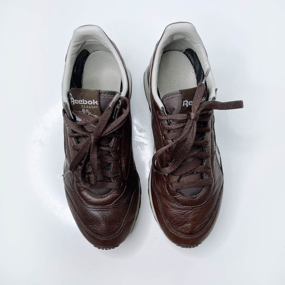 reebok brown leather royal classic jogger sneakers - size 6M / 7.5W