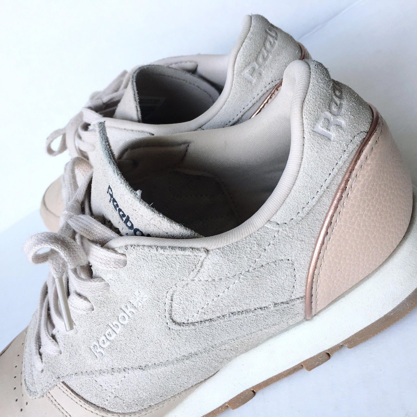 Reebok Suede Rose Gold Sneaker - size 9