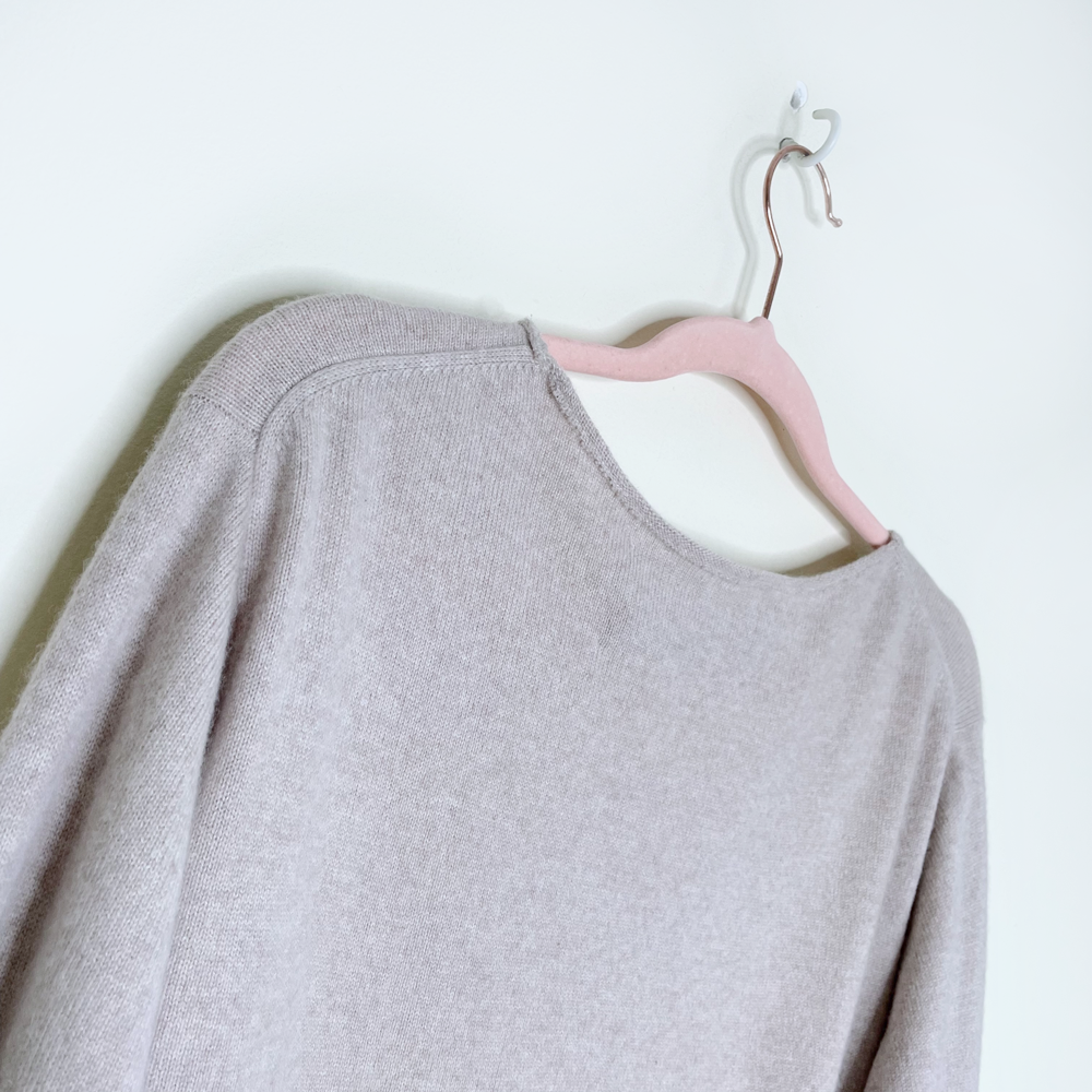 reformation cashmere sweater with leather cuffs - size xs/sm