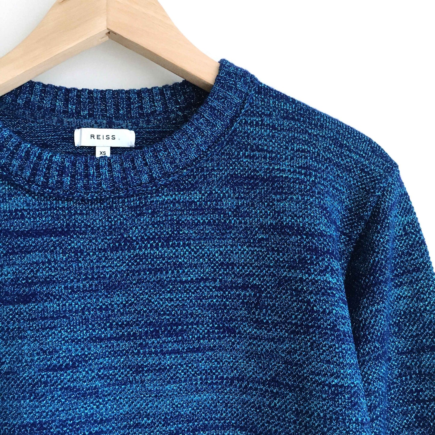 Reiss Richelle metallic crewneck sweater - size xs
