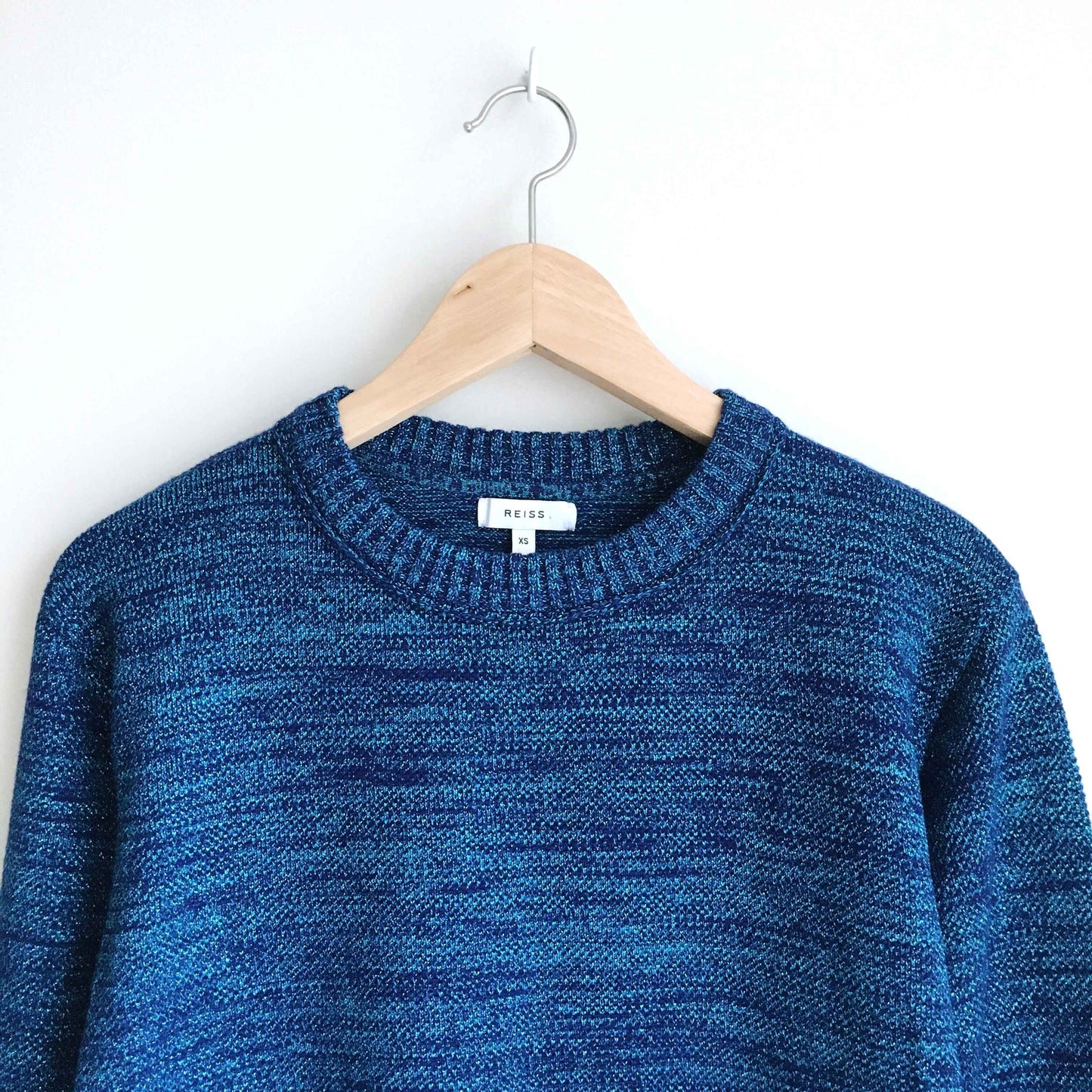 Reiss Richelle metallic crewneck sweater - size xs