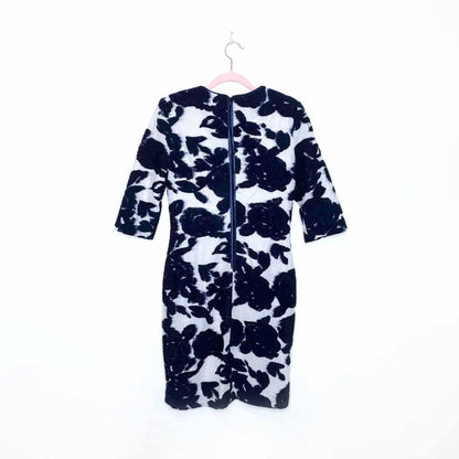 reiss leila rose burnout sparkly fitted dress - size xs