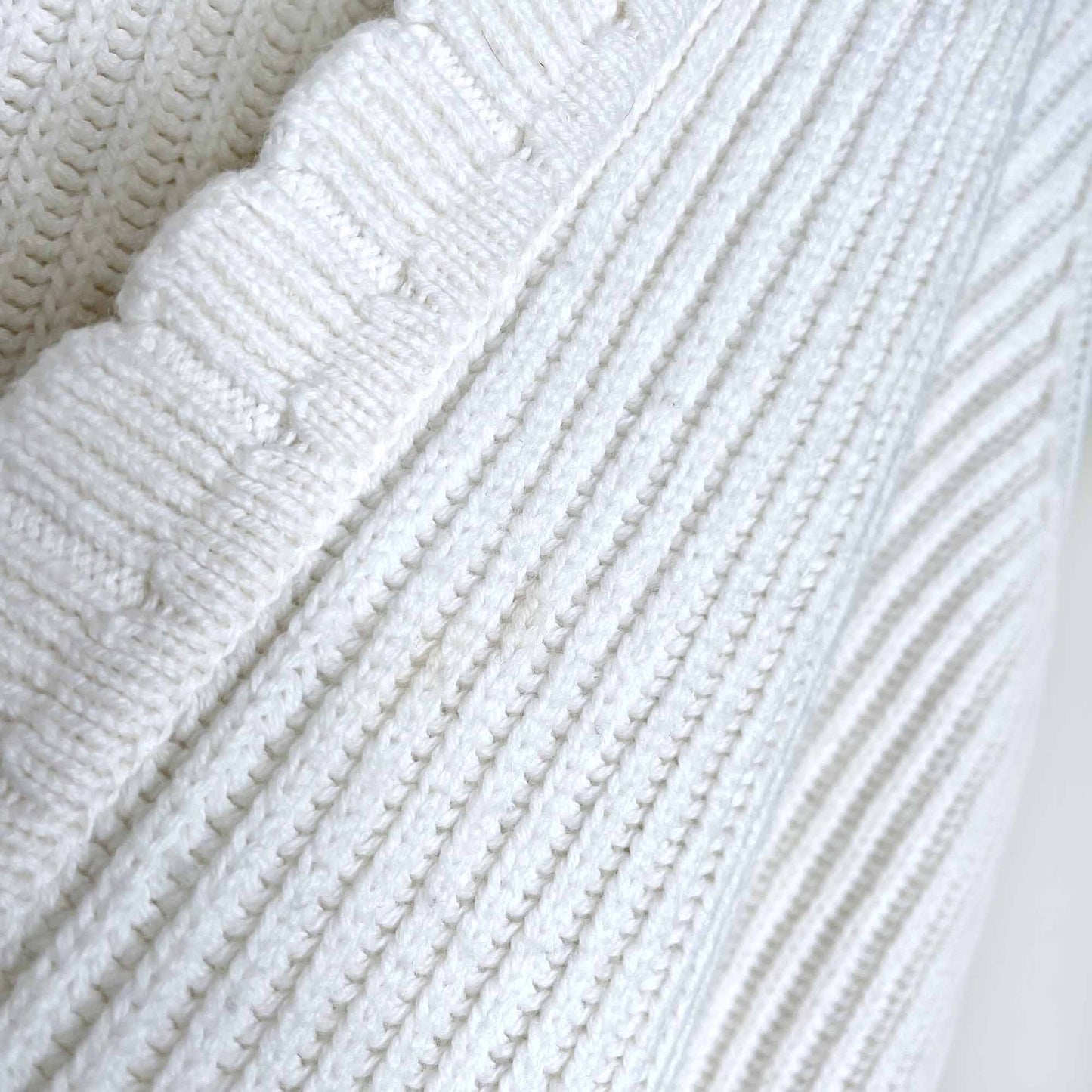 reiss sasha scallop edge ribbed cardigan with cashmere - size medium